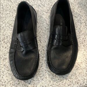 Cole Haan Black Leather Slip-On Loafers